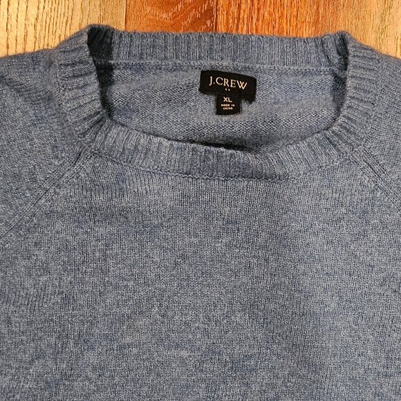 J.Crew Crewneck Sweater – Light Heathered Blue | Classic Cotton Essential - Picture 4 of 7